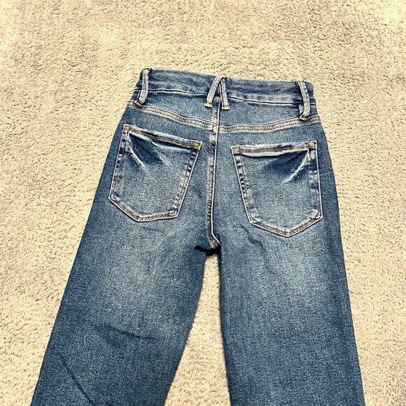 Good American Jeans Womens 0-25 Straight Mid Rise Blue Ankle - Picture 4 of 10